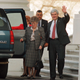 Newt and mother leaving the White House, January 13, 1995.